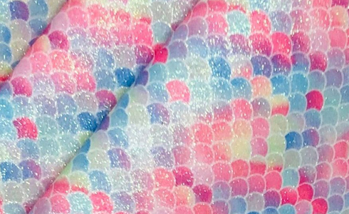 mermaid fabric - rainbow glitter