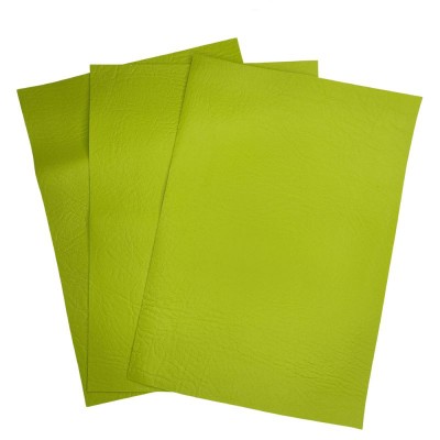A4 Sheet - Fire Retardant Leatherette Leather Faux Fabric - Apple Green