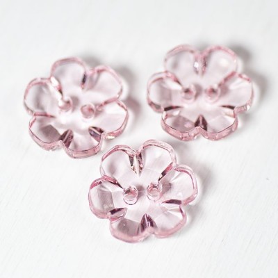 Clear Petaled Flower Size 24 - Pink