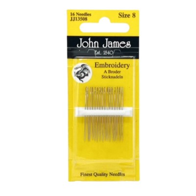 John James Hand Sewing Needles - Embroidery Needles 8