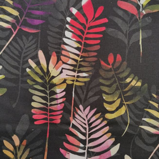100% cotton canvas fabric colourful leaves