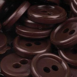 brown sewing buttons