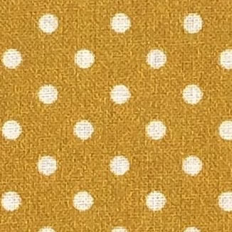 mustard yellow polkadot fabric 100% cotton