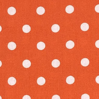 orange polkadot fabric 100% cotton