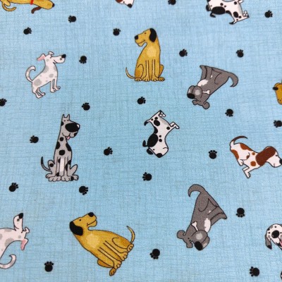 100% Cotton Print Fabric by Nutex - Canines &