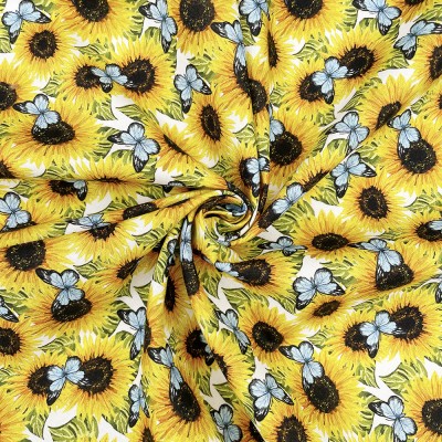 100% Cotton By Crafty Cotton - Sunflowers