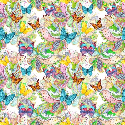 100% Cotton Fabric by Crafty Cotton - Butterf
