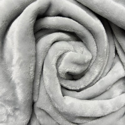 Cuddle Soft Fleece Fabric Plain - Silver