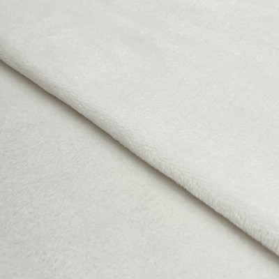 Cuddle Soft Fleece Fabric Plain - White