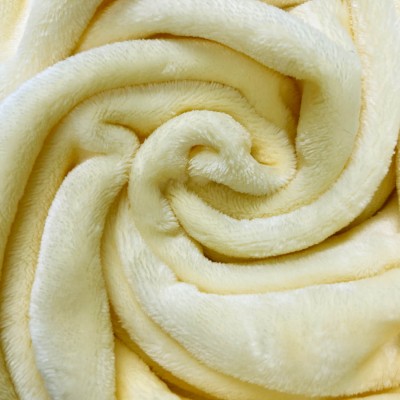 Cuddle Soft Fleece Fabric Plain - Lemon