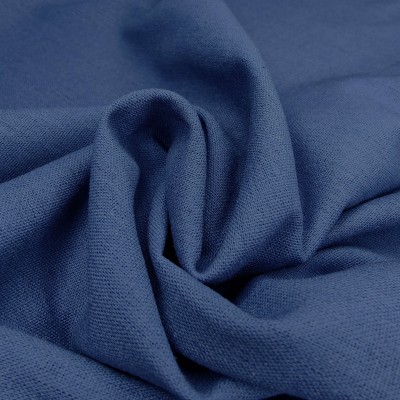 Rayon Linen Mix Fabric - Navy