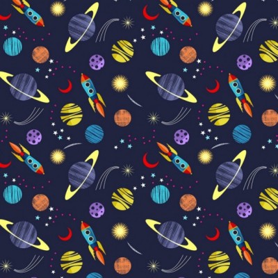 100% Cotton Print Fabric by Nutex - Space Exp