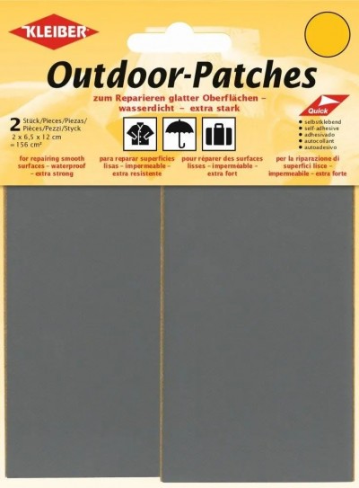 Kleiber Outdoor Patch Self Adhesive Synthetic x2 Grey
