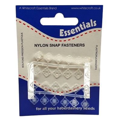 Whitecroft Nylon Snap Fastener Clear 7mm