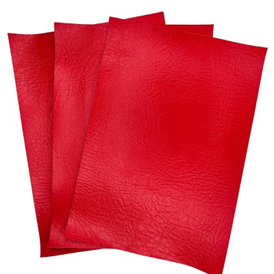 A4 Sheet - Fire Retardant Leatherette Leather Faux Fabric - Pillar Box Red