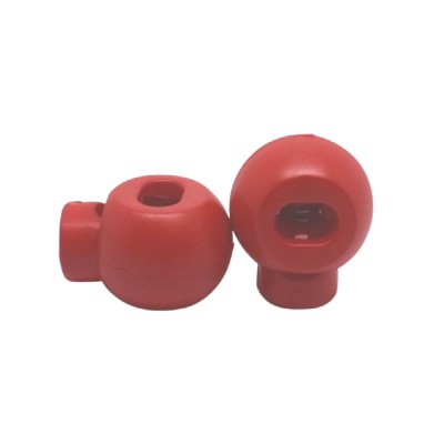 Round Spring Cord Lock 1 Hole - Red