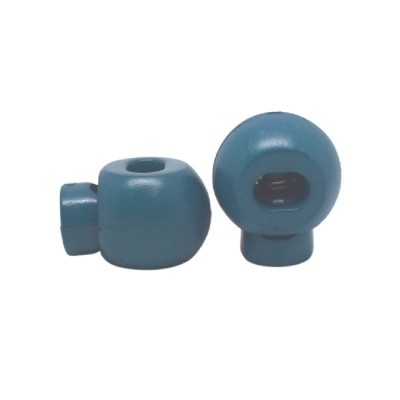 Round Spring Cord Lock 1 Hole - Teal