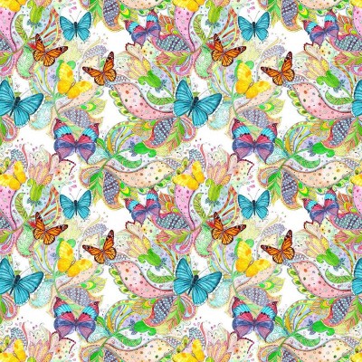 100% Cotton Fabric by Crafty Cotton - Butterfly Beauty