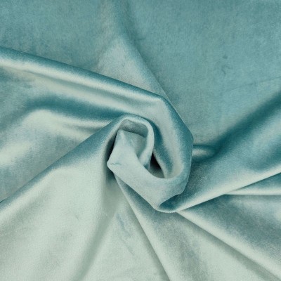 London Curtain Upholstery Fabric Plain Velour - Viridian