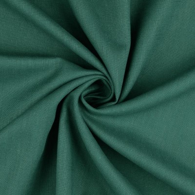 100% Washed Linen Fabric - Amazon Green