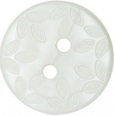 Italian Buttons - Leaf Design - Pearl 18mm