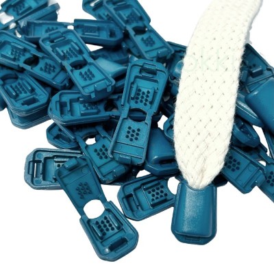 Cord End Cap Plastic Large - Teal - 8mm 