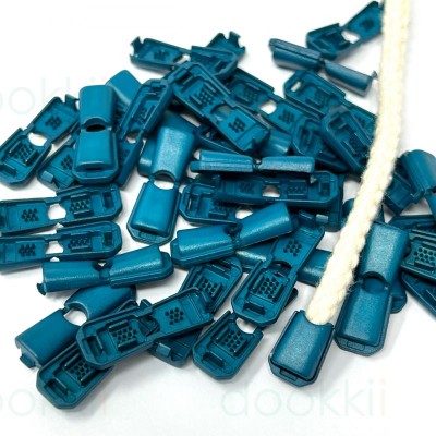 Cord End Cap Plastic Small - Teal - 4mm 