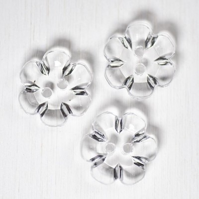 Clear Petaled Flower Size 28 - Clear