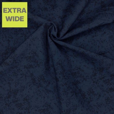 100% Cotton Print Fabric by Nutex - Shadows WIDE Blender Navy 274cm