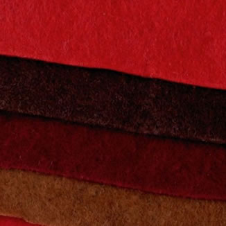 red and brown felt sheets