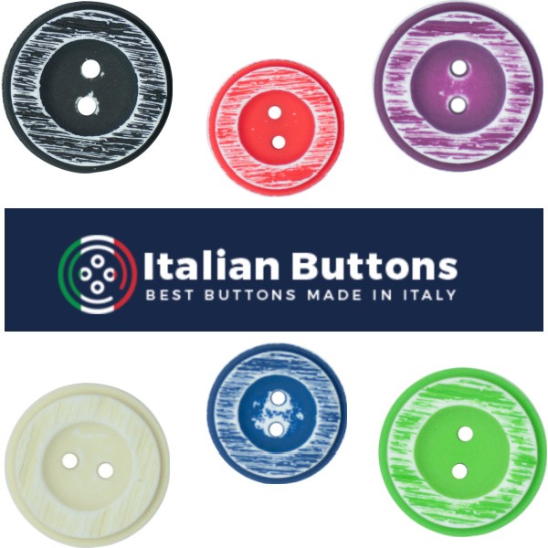 Italian Buttons 2 Hole Rustic 