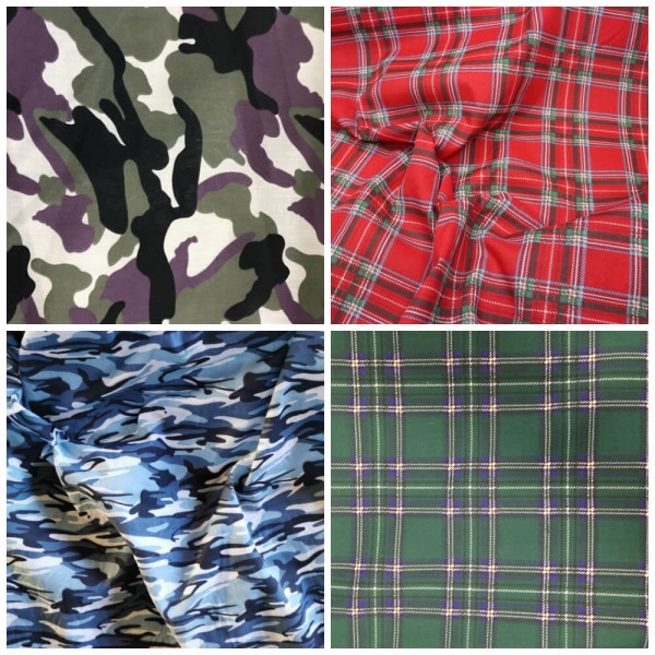 Camouflage and Tartan