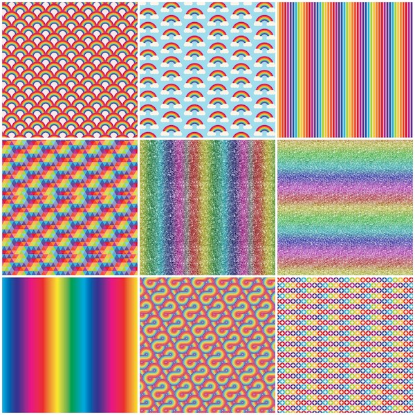 100% Cotton Rainbow / Multi Coloured