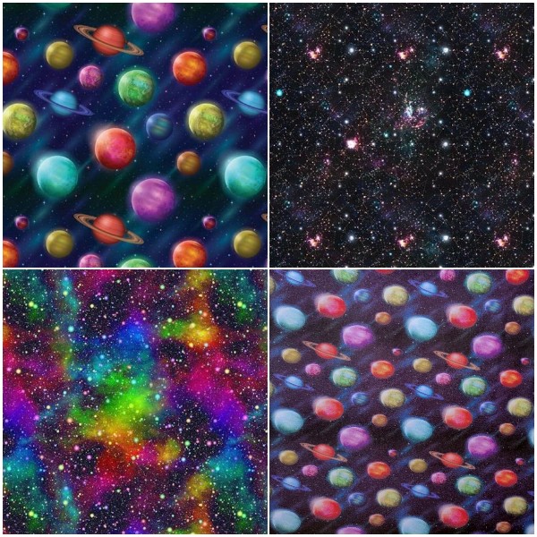 100% Cotton Space & Planets